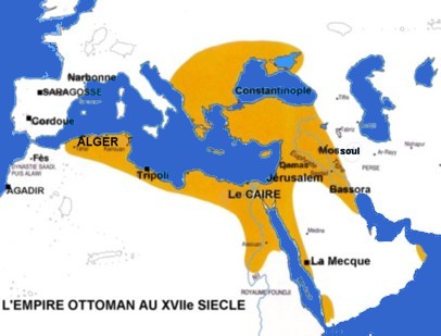 Carte de l'empire ottoman au XVIIeme si&egrave;cle