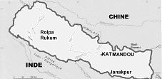Carte du N&eacute;pal
